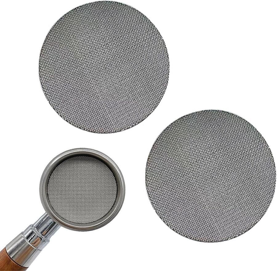 Koffiezeef van 54 mm espressozeef van 1 mm en 1 7 mm dik voor filterhouder koffiezeef van roestvrij staal espressozeefhouder van 54 mm accessoires voor koffiemachines (grijs maat: 53 5 mm)