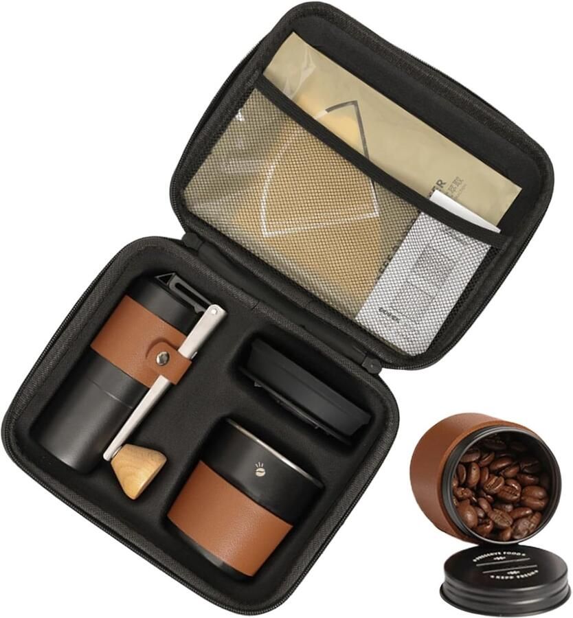 Koffiezet Kit Draagbare Koffiemolen Kamperen Reizen Alles Inclusief Compacte Set