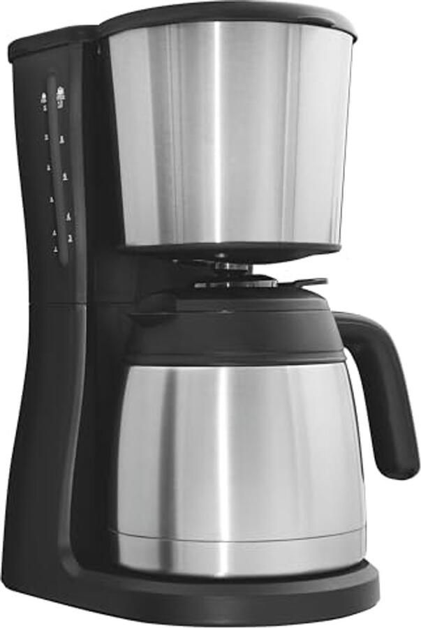 Koffiezetapparaat 1 25 liter 12 kopjes Thermoskan 980 Watt Druppelstop Uitneembaar Filter - Foto 1