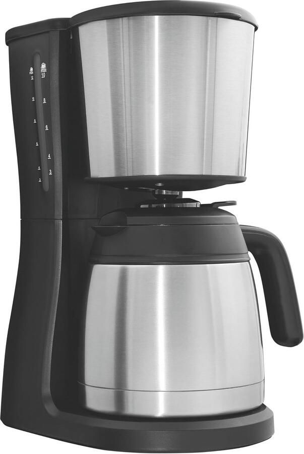 Koffiezetapparaat 1 25 liter 12 kopjes Thermoskan 980 Watt Druppelstop Uitneembaar Filter