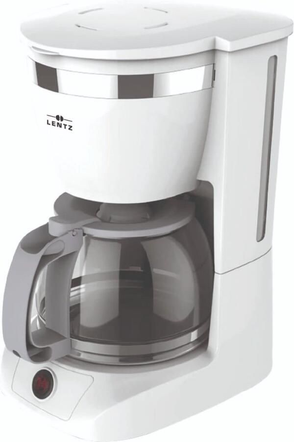 Koffiezetapparaat 10-kopjes met Permanent Filter en Maatlepel – Wit