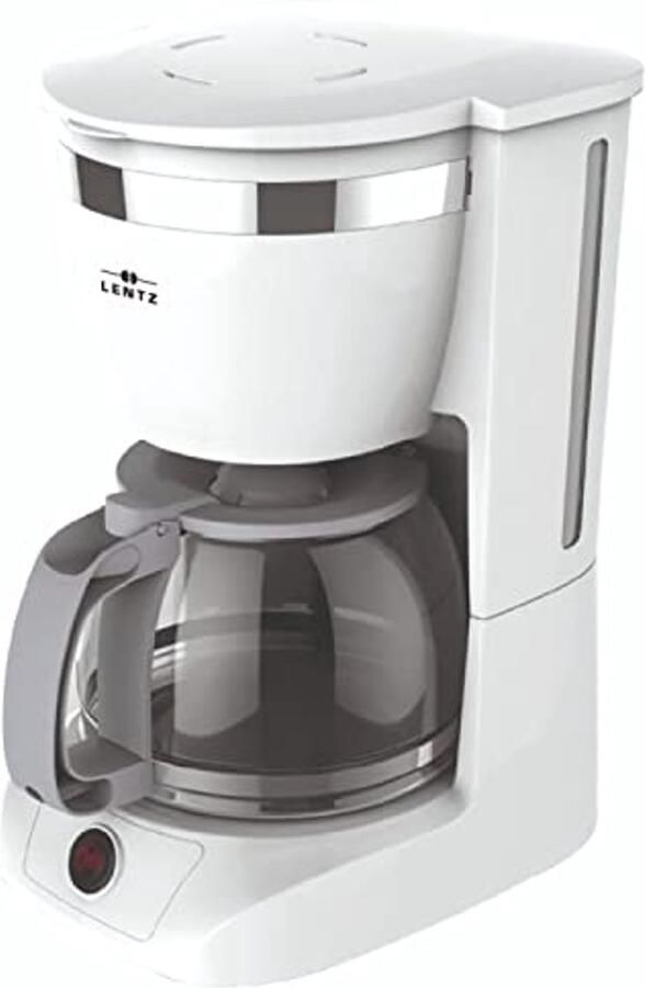 Koffiezetapparaat 10-kopjes met Permanent Filter en Maatlepel – Wit