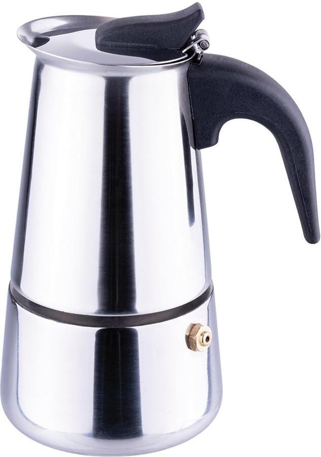 Koffiezetapparaat 2 kopjes staal zilver compact design ideale keuze voor kleine keukens ShopVlot