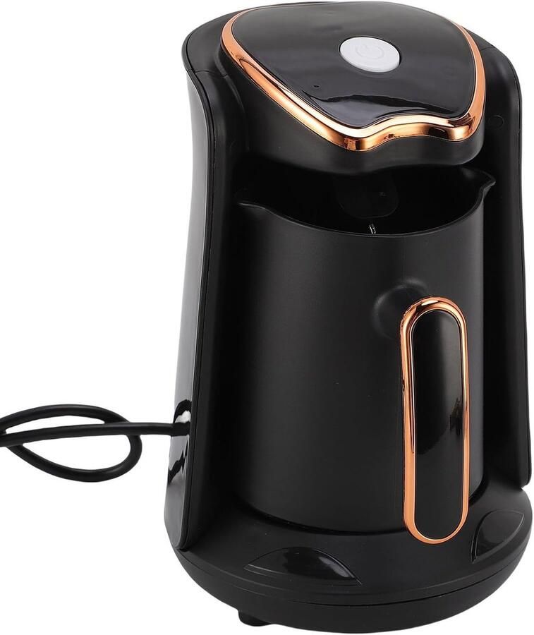 Koffiezetapparaat 600W Elektrisch Turkse Koffiezetapparaat met Anti -overloop Anti Droog Brandend 4 Kopjes Draagbare Warme Drankenmaker voor (EU -plug 220V)