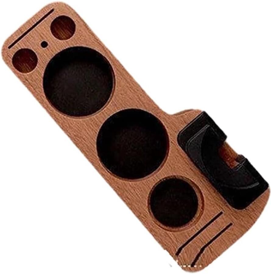 Koffiezetapparaat Accessoires Houder Dispenser Koffie Bereiden 5-in-1 Ontwerp 25 x 75 cm Houtkleur