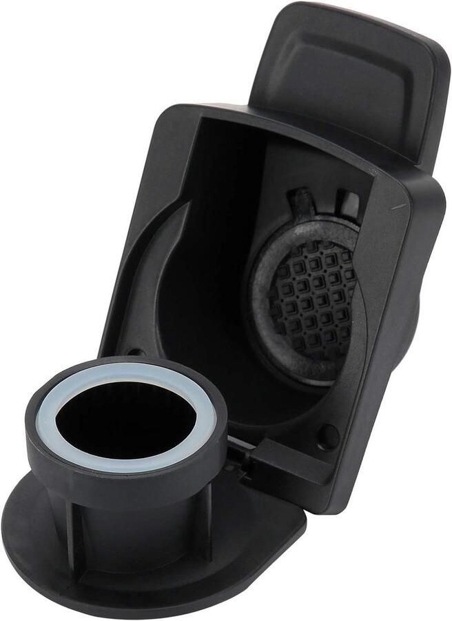 Koffiezetapparaat Adapter Herbruikbare Pads Koffie Maken Converter Houder 10 x 7 x 5 cm Zwart