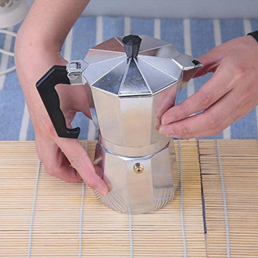 Traditioneel Koffiezetapparaat Aluminium Percolator voor 1 tot 12 Kopjes