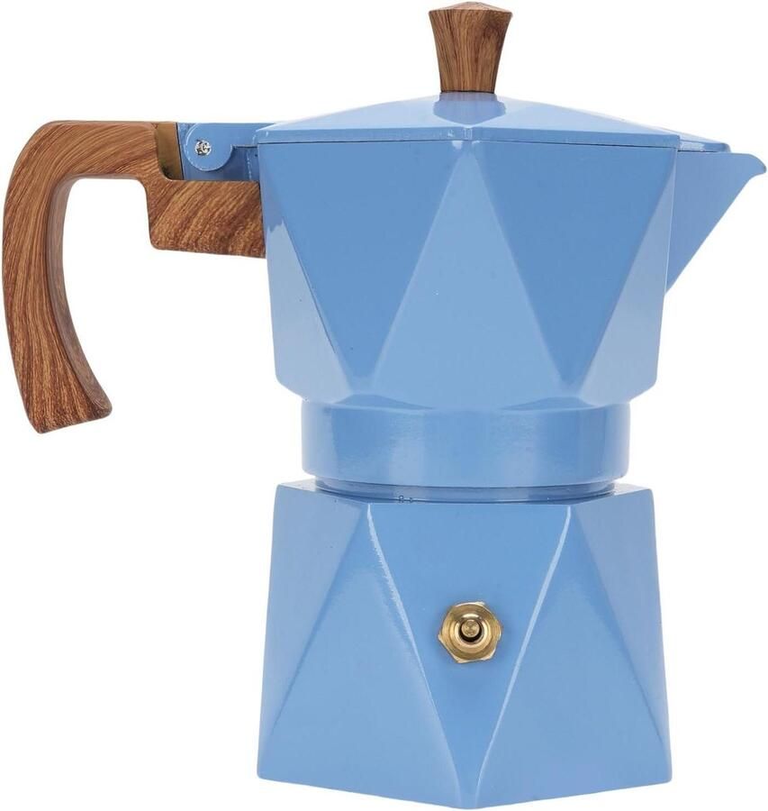 Koffiezetapparaat Brouwpot Thuis koffiezetten Dubbele klep systeem 2 kopjes Blauw