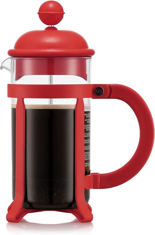 Koffiezetapparaat Cafetière Koffie Zetten Zuiger Brouwsysteem 035 Liter Rood