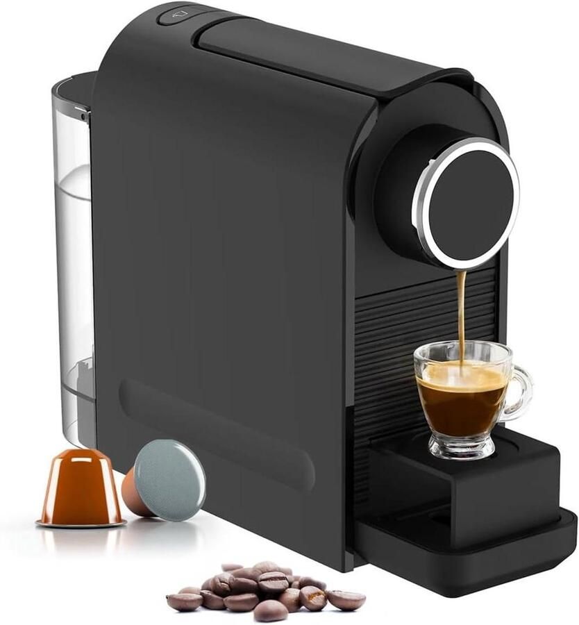 Koffiezetapparaat Capsules Espressomachine Eenkops Snelle Espresso Maken 20 Bar Druk 0.5 L Tank Zwart
