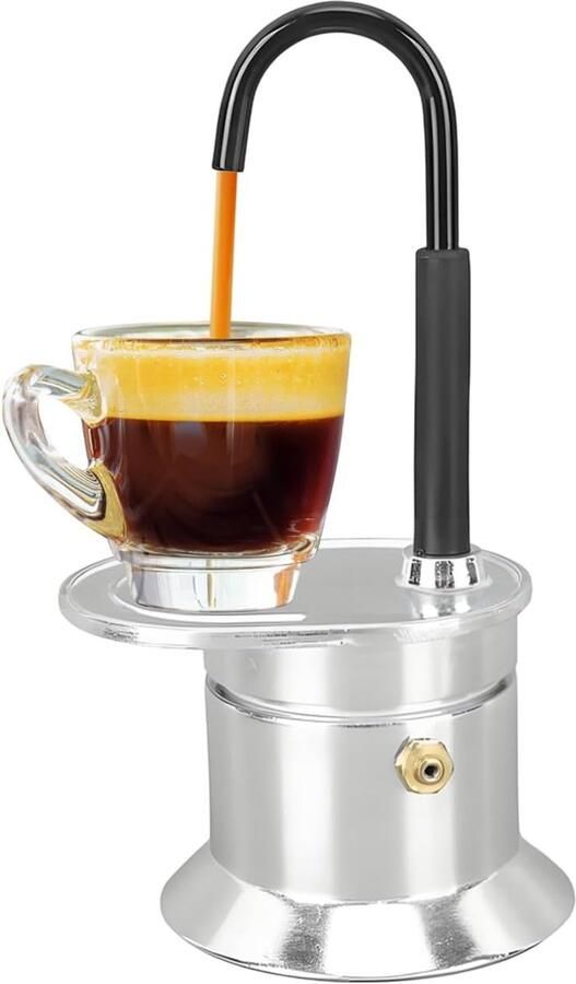 Koffiezetapparaat Compact apparaat Buiten koken Voedselkwaliteit aluminium 17x6x17 cm Zilver