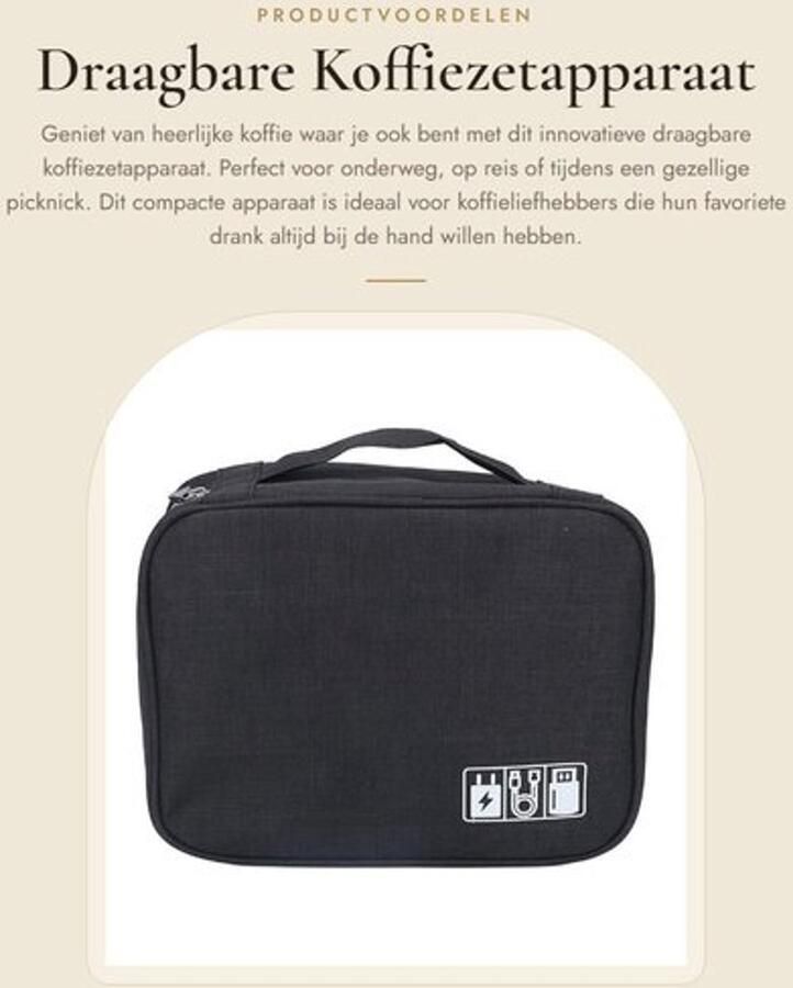 Koffiezetapparaat Draagbare Opbergtas Multifunctionele Handheld Reistas Voor Buiten Bescherming Efficiënt en Gebruiksvriendelijk Koffie Tas