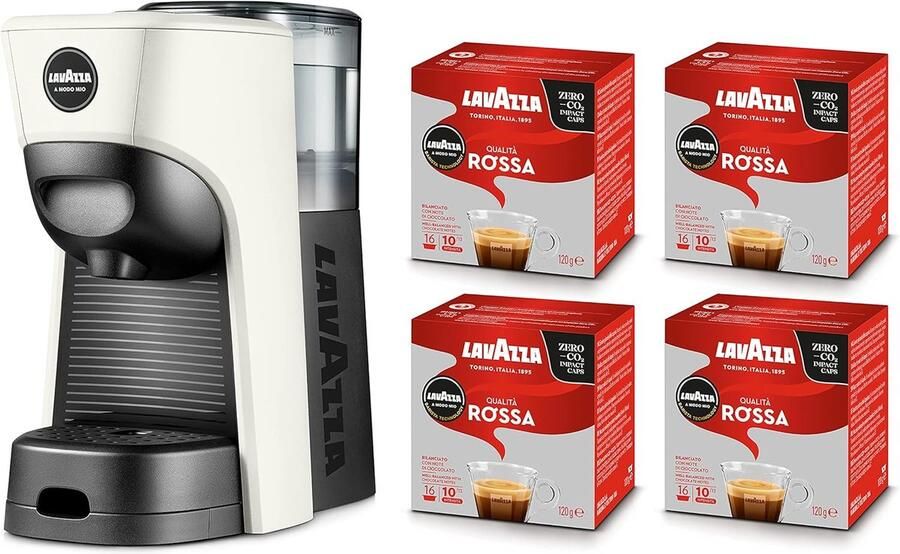 Koffiezetapparaat Eenkops machine Snelle espresso Gemaakt van gerecycled materiaal Compact formaat Wit