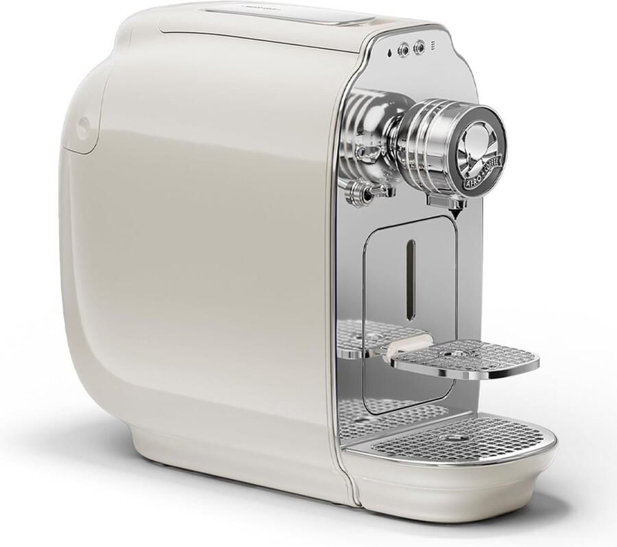 Koffiezetapparaat Eenkopsmachine Snelle Koffie 19 Bar Druk 38.5x15x31cm Ivory White