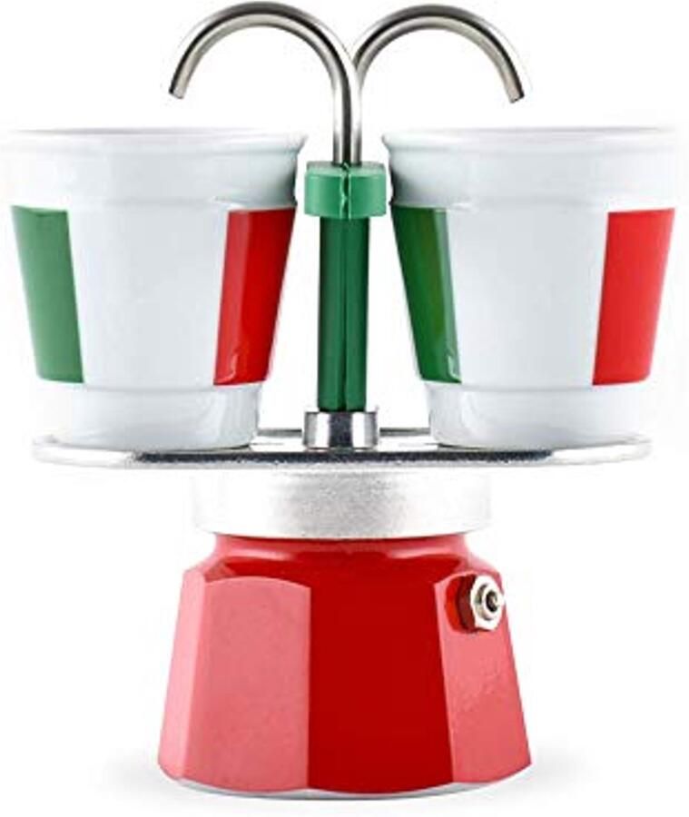 Koffiezetapparaat Espresso Maker Koffie Zetten Achthoekige Vorm 2 Koppen Rood