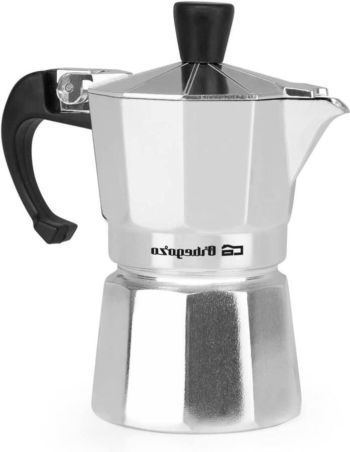 Koffiezetapparaat Espresso Maker Koffie Zetten Aluminium Voor 2 Kopjes Zwart