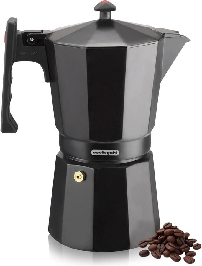 Koffiezetapparaat Espresso maker Koffie Zetten Extra dik aluminium 9 kopjes Zwart