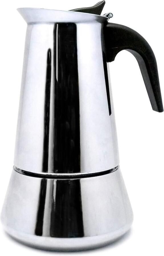 Koffiezetapparaat Espresso Maker Koffie Zetten Inductie Geschikt 10 Kopjes Zilver