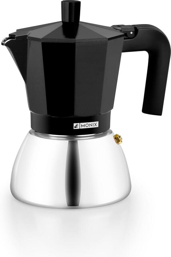 Koffiezetapparaat Espresso Maker Koffie Zetten Inductie Geschikt 9 Kopjes Zwart