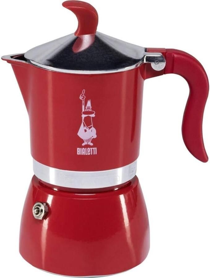 Koffiezetapparaat Espresso maker Koffie Zetten Italiaans Icoon 3 Koppen Rood