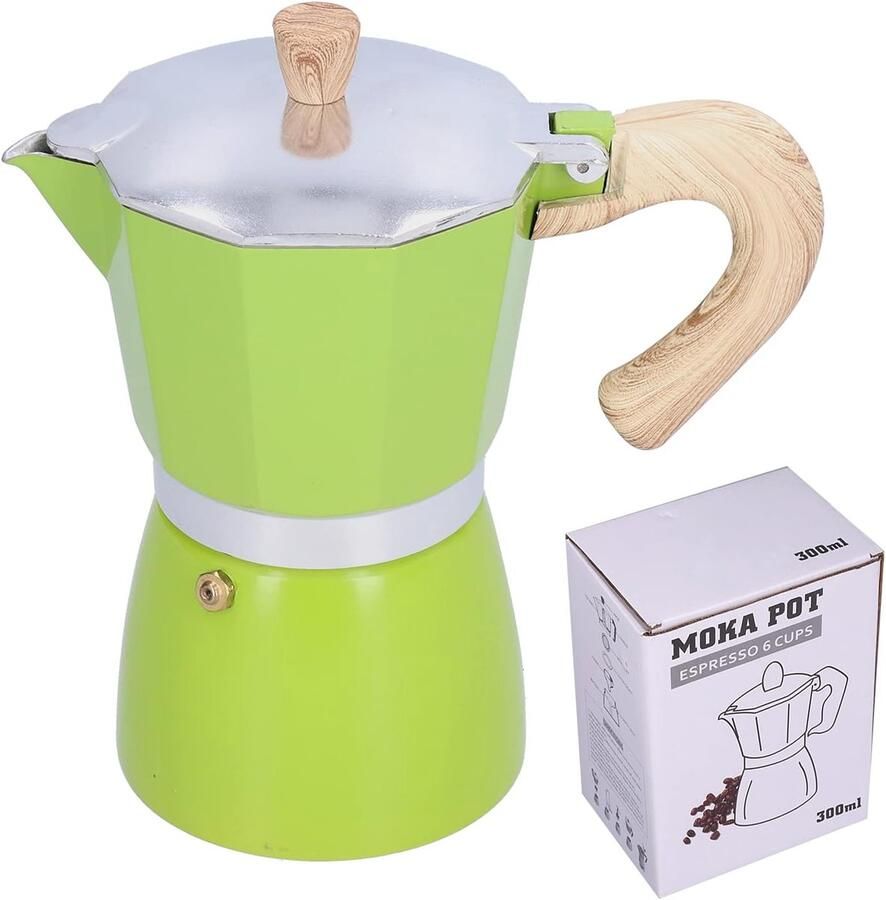 Koffiezetapparaat Espresso Maker Thuis Koffie Zetten Duurzame Aluminium Legering 300 ml Groen