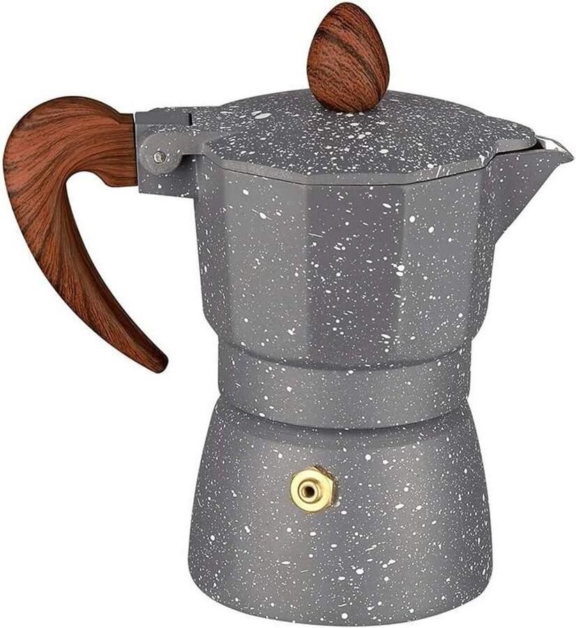 Koffiezetapparaat Espresso Percolator Koffie Zetten Aluminium Kookplaat 300 Milliliter Grijs