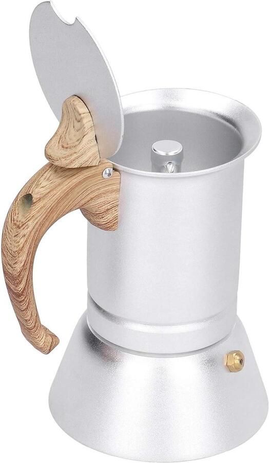 Koffiezetapparaat Espresso pot Koffie zetten Inductie geschikt 150 ml Zilver