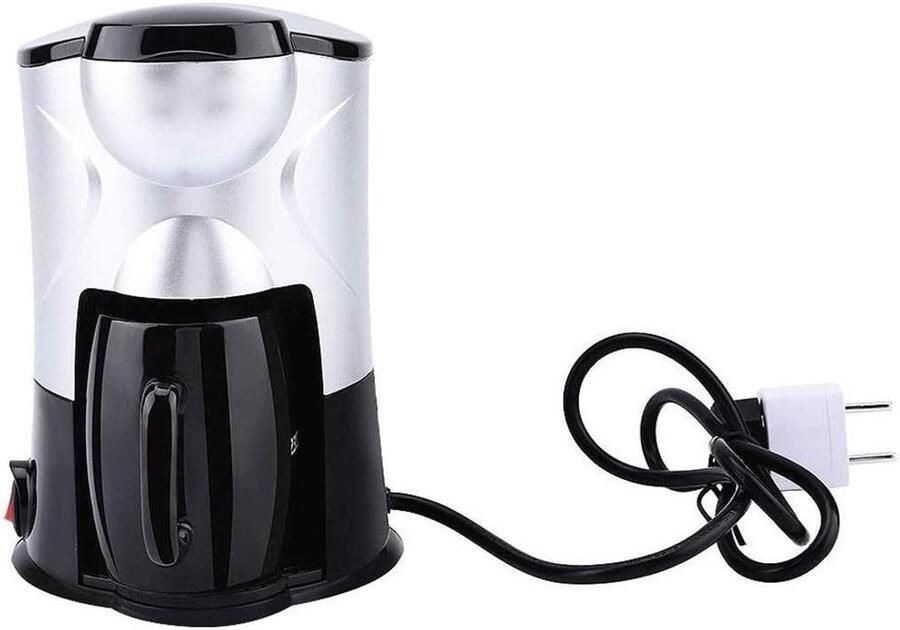 Koffiezetapparaat Espressomachine Huishoudelijk Koffie Maken Compact Formaat 0.15L Inhoud Zwart