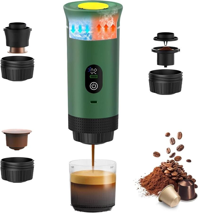Koffiezetapparaat Espressomachine Snelle Koffie Compact Ontwerp 1 Liter Zwart