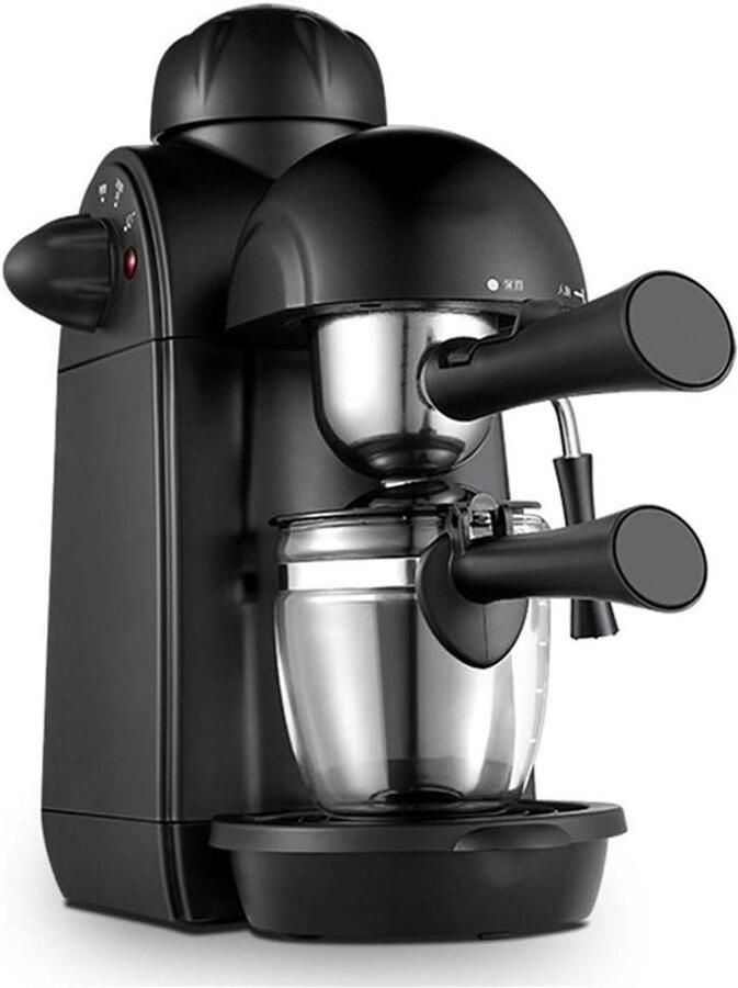 Koffiemachine Espressomachine Thuis koffie zetten Stoommelkopschuimer 240 ml Zwart