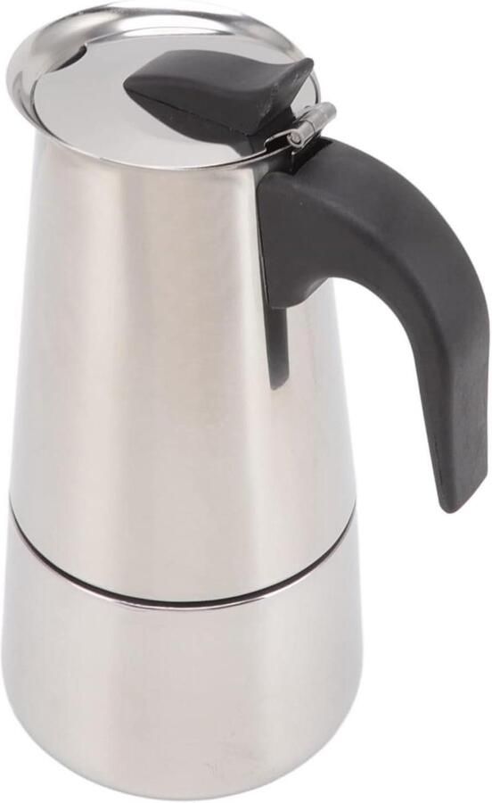 Koffiezetapparaat Espressomachine Thuis Koffie Zetten Roestvrij Staal 4 Kops Zilver