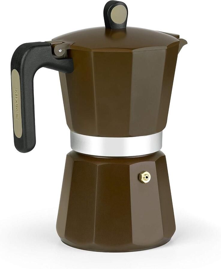 Koffiezetapparaat Espresso Maker Koffie Zetten Geschikt Voor Inductie 12 Kopjes Bruin