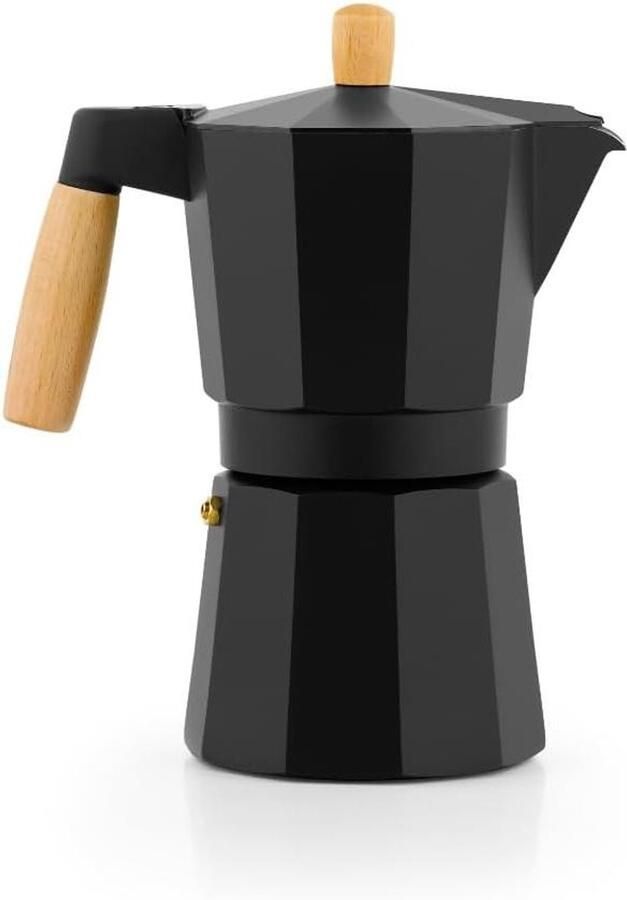 Koffiezetapparaat Filterkoffie Machine Koffie Zetten Aluminium Body 9 Koppen Zwart