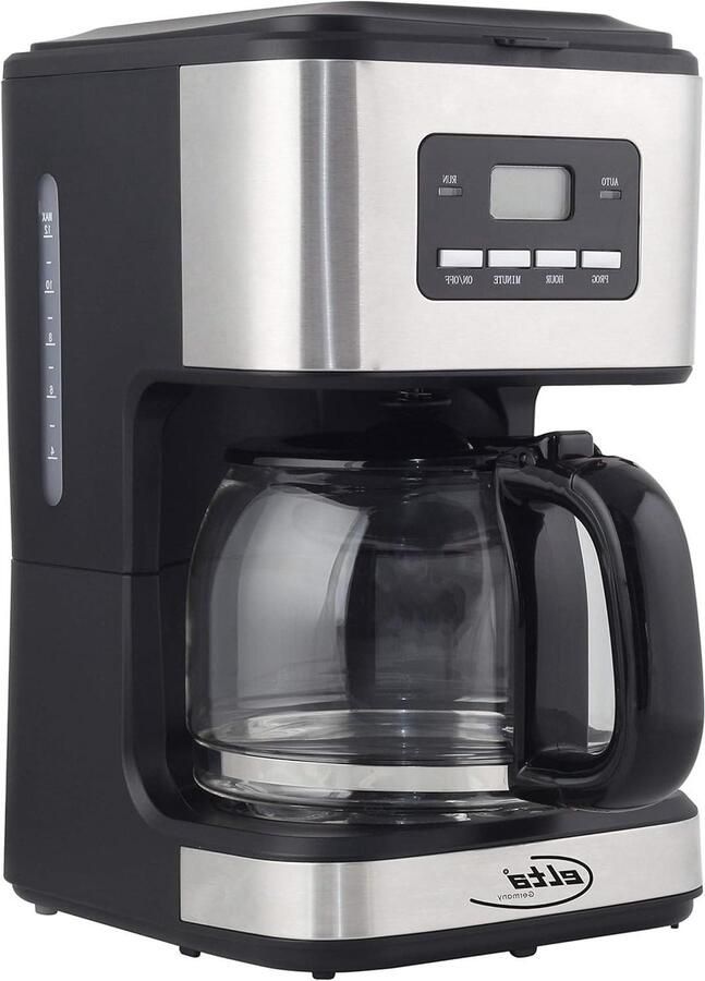Koffiezetapparaat Filterkoffiezetter Verse Koffie Maken Met Timerfunctie 15 Liter Zilver