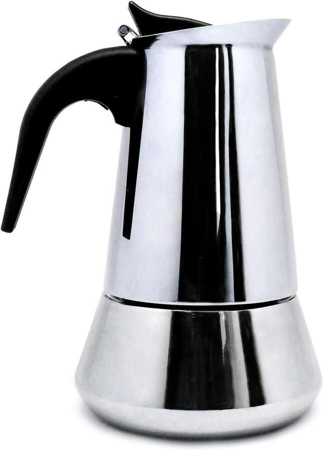Koffiezetapparaat Espresso maker Traditioneel Koffie Zetten Inductie Geschikt 4 Kopjes Zilver