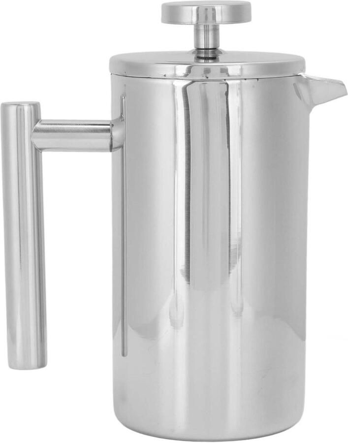 Koffiezetapparaat Franse pers Koffie Zetten Dubbelwandig Geïsoleerd 800 ml Zilver