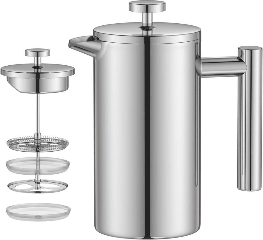 Koffiezetapparaat Franse Pers Roestvrijstalen Filter 350 Ml Voor Thuis en Kantoor - Foto 2