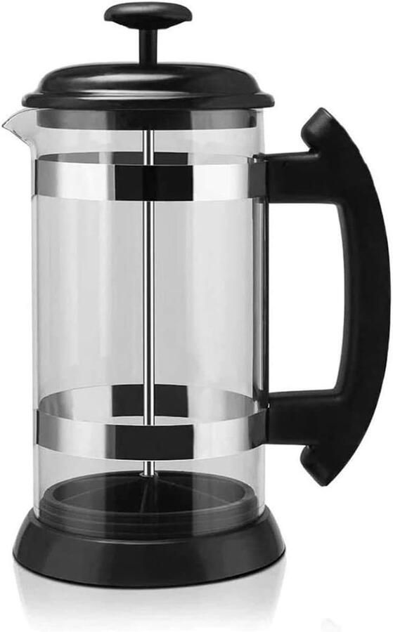 Koffiezetapparaat Franse pers Verse koffie zetten Maximale smaak extractie 1 Liter Zilver