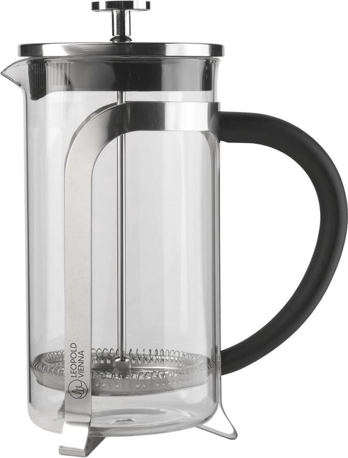Koffiezetapparaat French Press 1.0L (8 Koppen) Roestvrij Staal & Glas