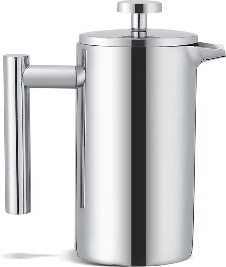 Koffiezetapparaat French Press 350Ml Dubbelwandig RVS Geïsoleerd Inclusief Filter voor Thuis en Kantoor