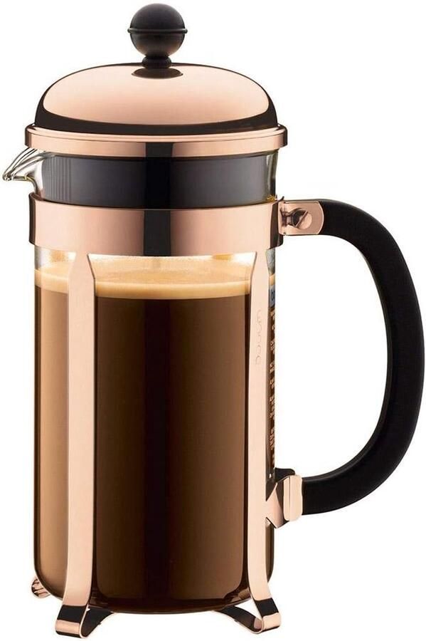Koffiezetapparaat French Press Koffie Zetten Tijdloos Design 1 Liter Koper