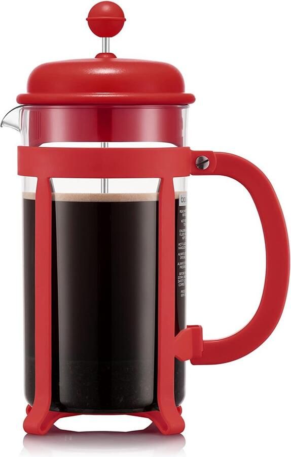 Koffiezetapparaat French Press Verse Koffie Duurzaam Frame 8 Kopjes rood