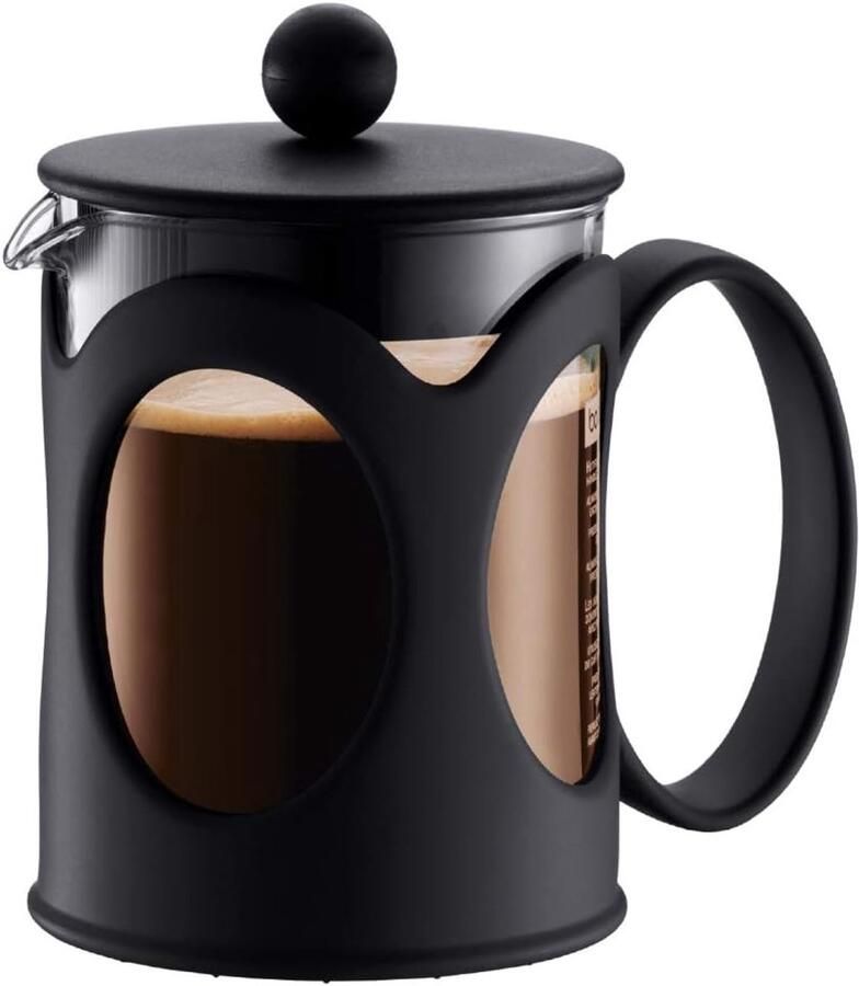 Koffiezetapparaat French Press Verse Koffie Permanent Filter 05 Liter Zwart