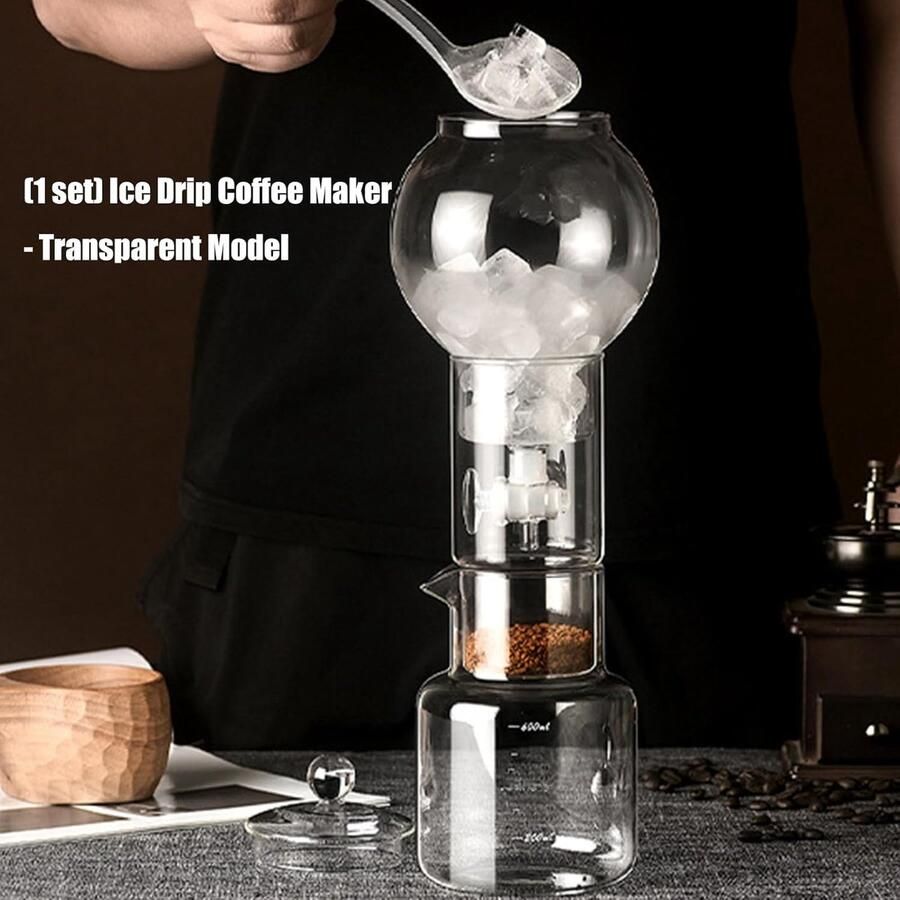 Koffiezetapparaat Glas Cold Brew Maker Koffie Zetten Langzaam Druppelproces N.v.t. Transparant - Foto 2