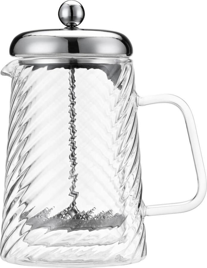 Koffiezetapparaat Glas French Press Koffie Zetten Dubbelwandig Geïsoleerd 3 Koppen Duidelijk
