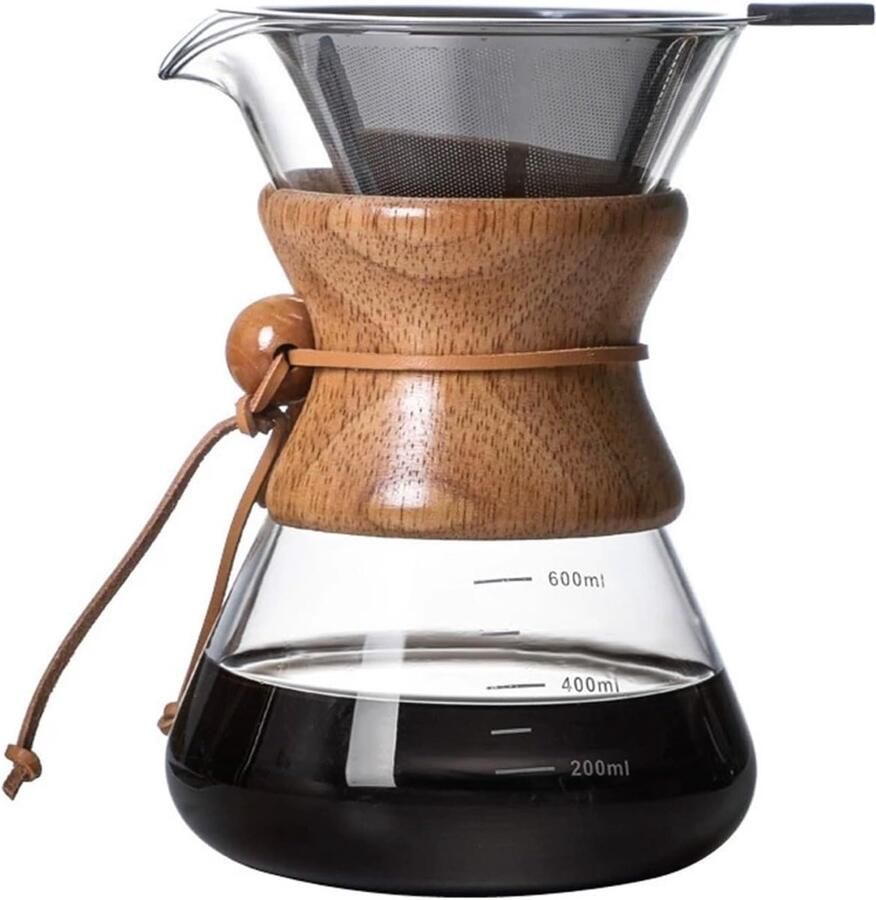 Koffiezetapparaat Glazen kan Koffie bereiden Handmatige controle 600 ml Zwart