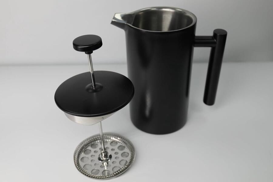 Koffiezetapparaat Handfilter Franse Pers Koffie Zetten Dubbelwandige Isolatie 1 Liter Transparant