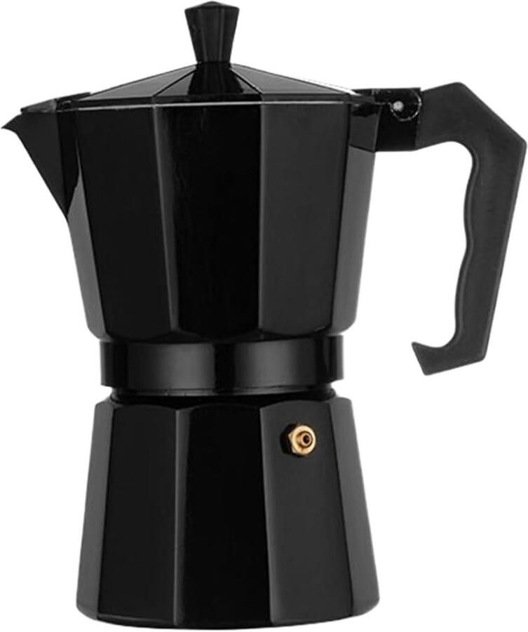 Koffiezetapparaat Moka Pot Percolator Koffie Zetten Aluminium Constructie 6 kopjes Zilverkleurig