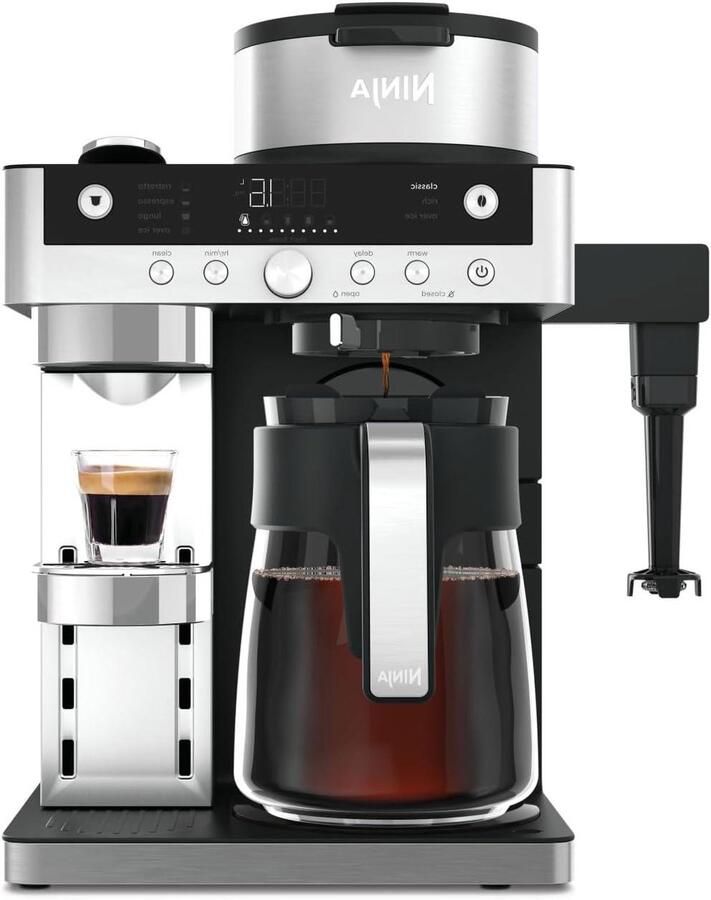 Koffiezetapparaat met opschuimer Koffie en espresso machine Thuis koffie maken Filterkoffie en capsules 18 liter karaf