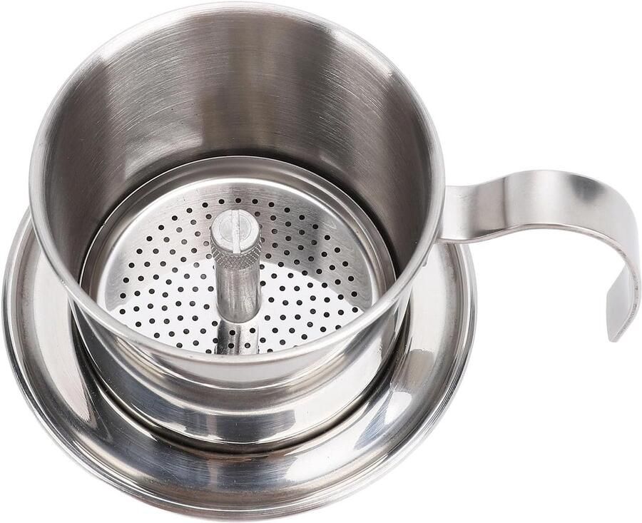 Koffiezetapparaat Koffiefilter Druppel Verse Koffie Zetten Roestvrij Staal 200 ml Zilver